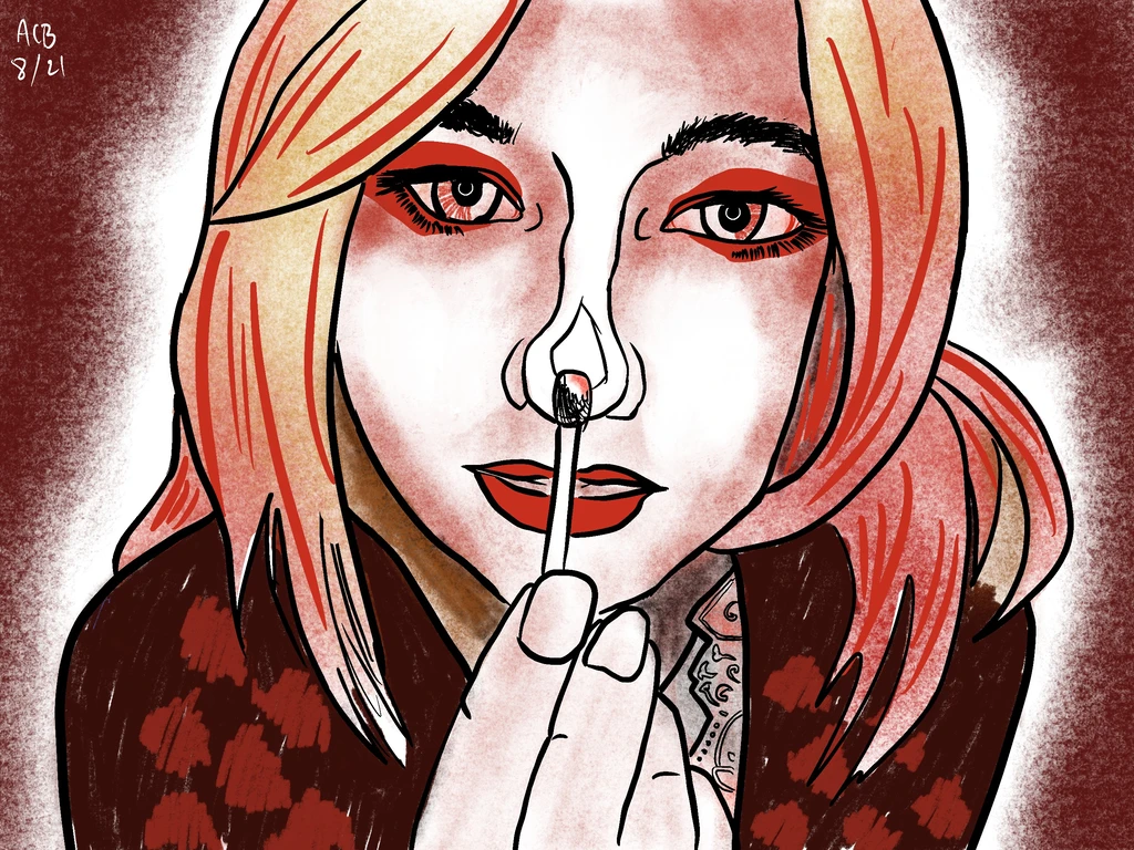 Drawing of Aftyn Rose as the Spirit of Fire