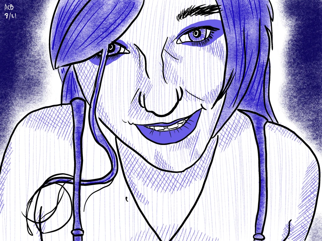 Sketch of Aftyn Rose as the Spirit of Water