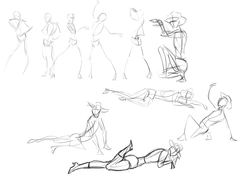 Ten timed gesture sketches