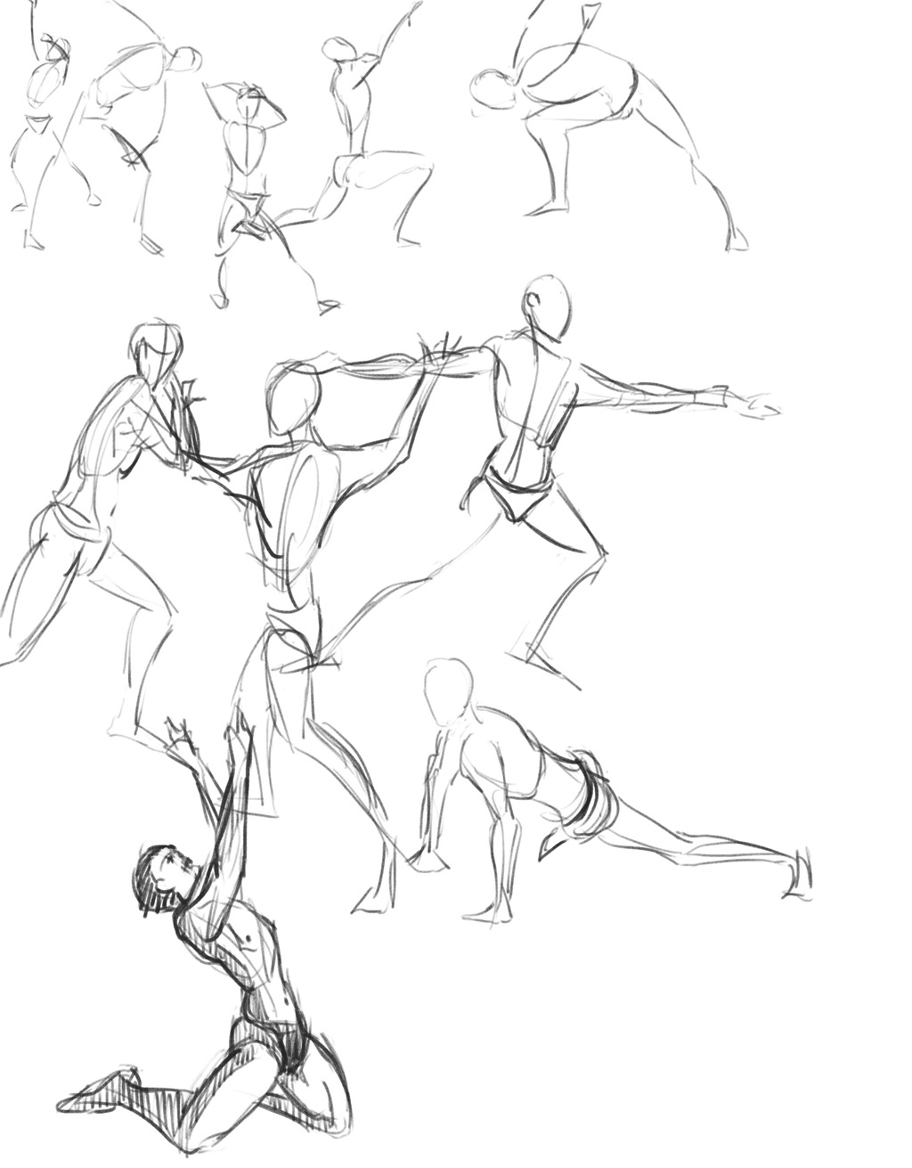 Ten timed gesture sketches