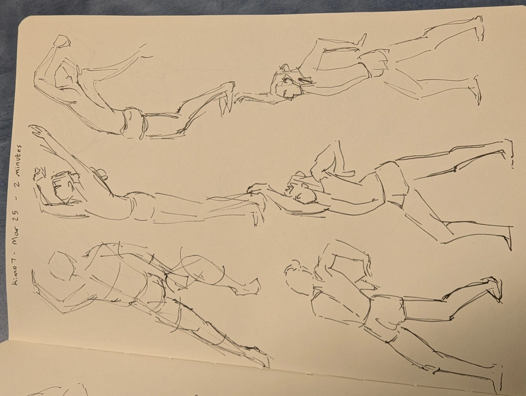 6 ink gesture drawings
