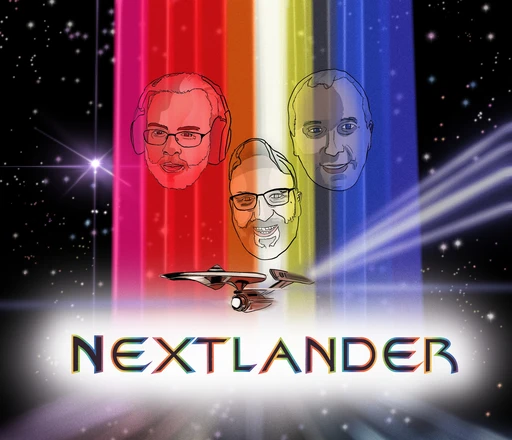A Star Trek-style logo for the Nextlander podcast